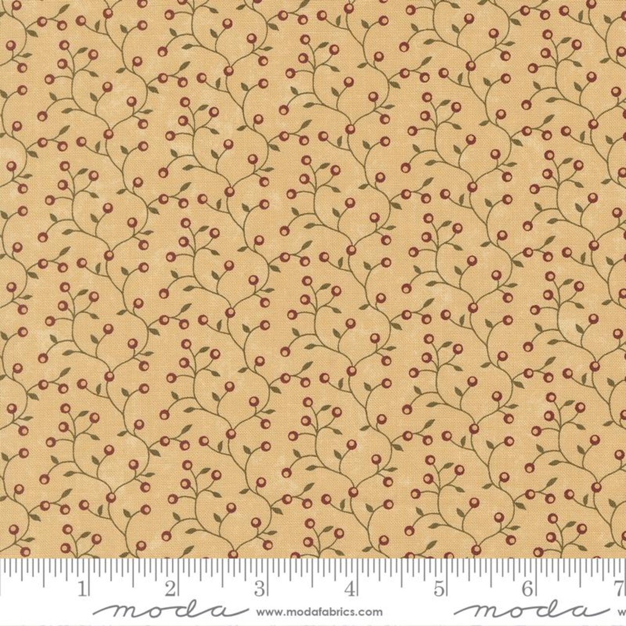 Fabric Moda Wheat Bittersweet Vines Wheatland by the Quarter Yard 9796-11